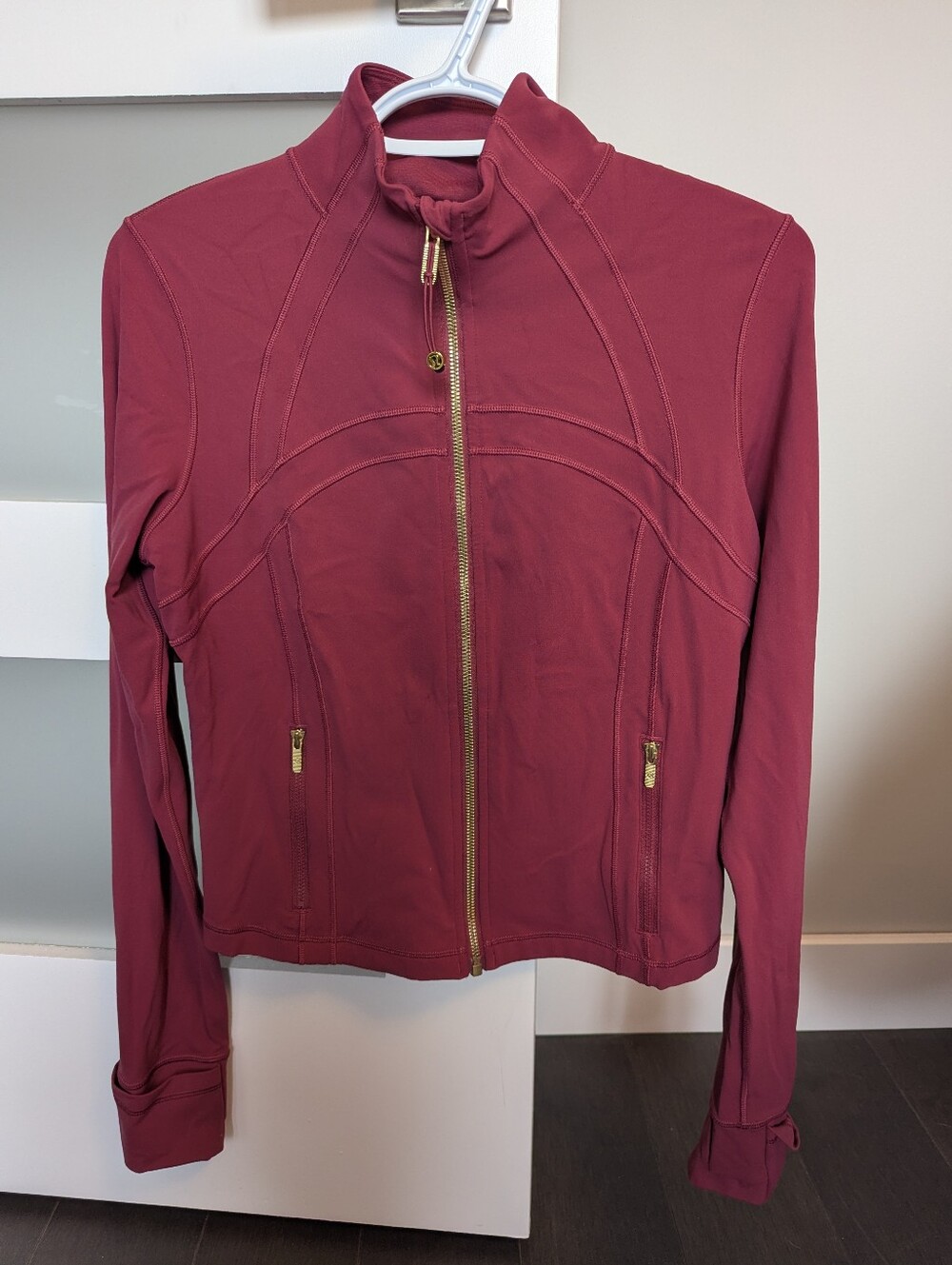 Magenta Smoke/Gold Zipper Cropped Define Jacket Nulu - Lululemon